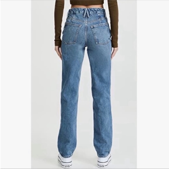 Good America Denim Jeans 90s ICON High Rise Straight Distressed Sold Out… - Picture 14 of 15